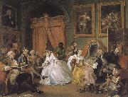 William Hogarth Countess painting fashionable group to get up early marriage